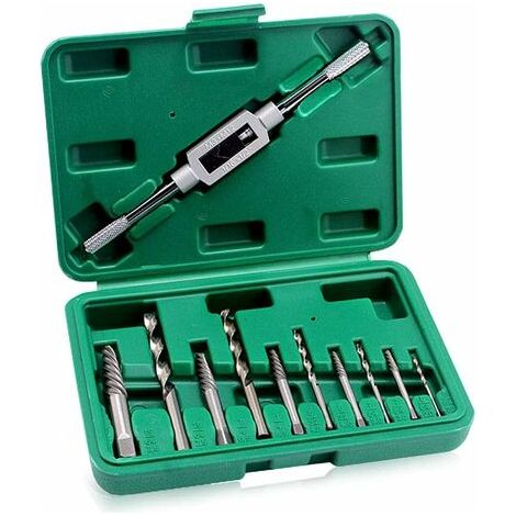 11pcs Ensemble d'Extracteur de Vis Cassées, Extractor de Vis de Endommagé Fixations de Boulons Sortis Remover Foret Fastners Outil avec Clé de Maintien, 3 -10mm (1/5)