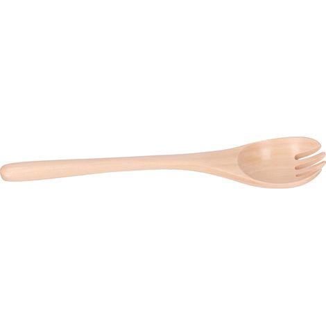 Fourchette à salade de fruits avec long manche en bois, fourchette à dessert, couverts de cuisine pour usage domestique et professionnel (1/5)