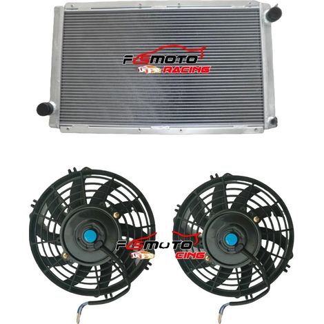 Radiador de aluminio, tamaño del núcleo 670 mm x 400 mm x 42 mm, tamaño total 750 mm x 445 mm x 60 mm, diámetro de entrada/salida 38 mm, 2 filas, compatibilidad manual. (1/5)