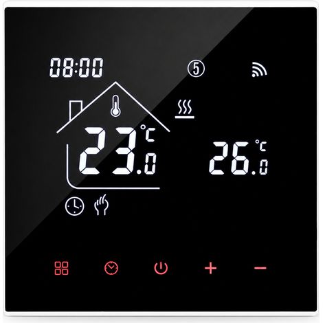 Thermostat pour Chaudière M4A Noir 3A sans Wi-Fi à Température Réglable (1/5)