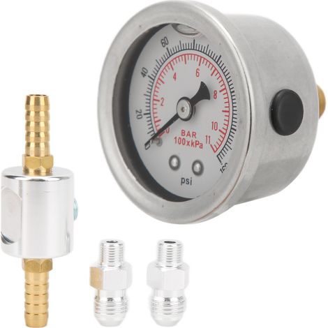 Régulateur de pression de carburant avec manomètre 1/8 NPT universel - Kit injection essence pour voiture, jauge de pression d'huile, système d'alimentation (1/5)