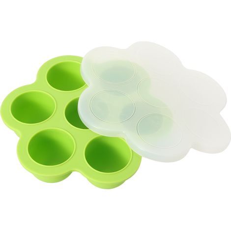 Lot de 2 moules à œufs en silicone portable 7 alvéoles pour autocuiseur, accessoires de cuisson réutilisables (1/5)