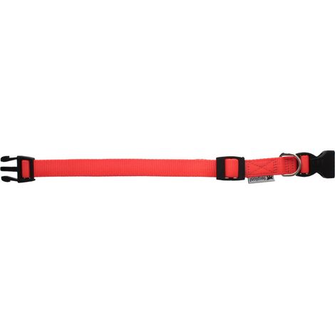 2PZ COLLARE "CLUB" C15 LUNGHEZZA CM 30-44 ARANCIO IN NYLON LARGHEZZA 15 MM (1/2)