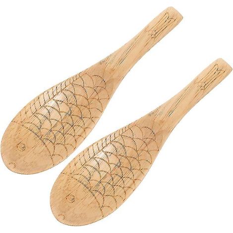 2 cuillères à motif de poisson