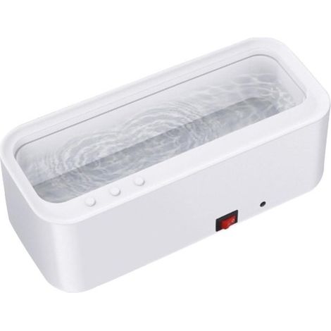 Ultraschallreiniger – Für Brillen – Schnelle Reinigung – Hohe Effizienz – 19 x 8 x 7,4 cm – Weiß (1/5)