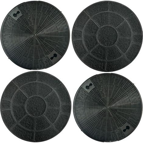 Lot de 4 filtres à charbon compatibles avec les modèles de hottes Electrolux : E3CFT29, MCFE39, EFC105X, EFC60001K, EFC60001W, EFC60110X, EFC60RX, EFC630K, EFC630X, EFC635X/A, EFC635X, EFC6406X/S (1/5)