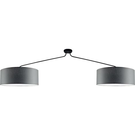 Plafonnier LAMEGO gris 2 abat-jours orientables E27 (1/3)