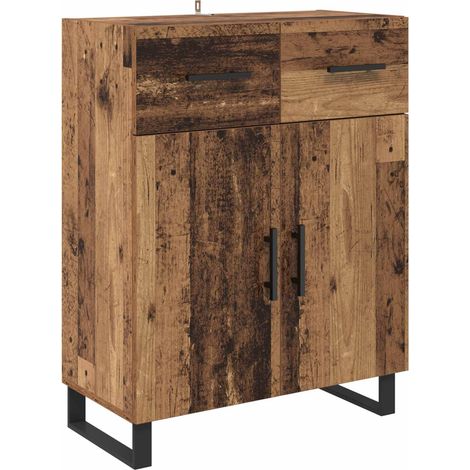 Maison La Vie - Buffet Salon Moderne - Meuble de rangement - Bois Ancien 69,5 x 34 x 90 cm Bois d'ingénierie bu3079 (1/5)