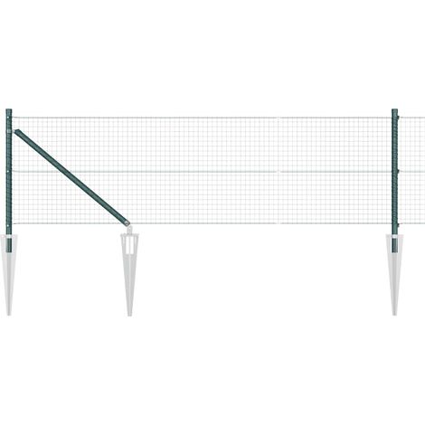 Maison Exclusive - Schweißdrahtzaun mit Spikes 10 x 0,6 m (B x H)