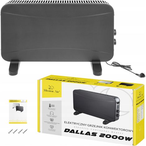 Calentador convector negro DALLAS (1/5)
