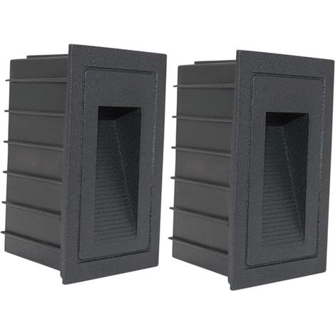 2pièces Éclairage Escalier Encastré Led Étanche Pour Extérieur Et Intérieur (1/5)