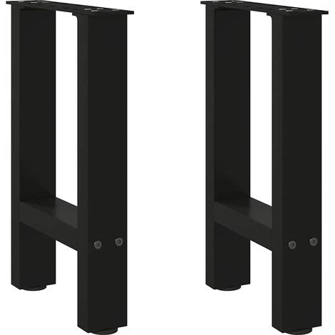 Coffee Table Legs Black 2 pcs 28x(42-43) cm Steel vidaXL