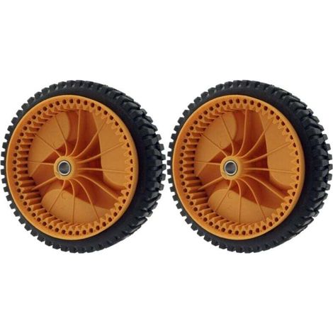 Roues de tondeuse à gazon 2X 196 mm pour Husqvarnaa 5324025-67, 5324029-36, 532402567, 532402936 (1/4)