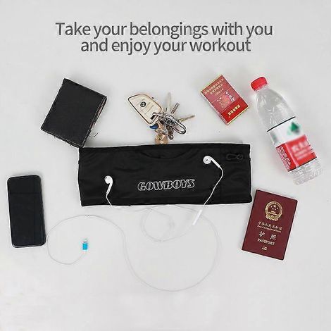 Sac banane de sport haute élasticité pour homme et femme, idéal pour la course à pied, la salle de sport et le cyclisme en extérieur. Ceinture zippée avec porte-bouteille et pochettes pour téléphone. (1/5)