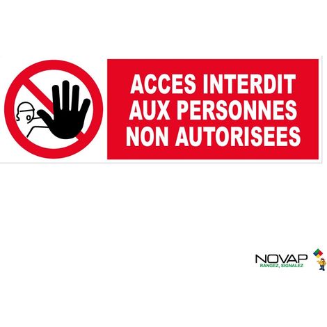 Panneau accès interdit pour sol - 450x150 mm - 4007199