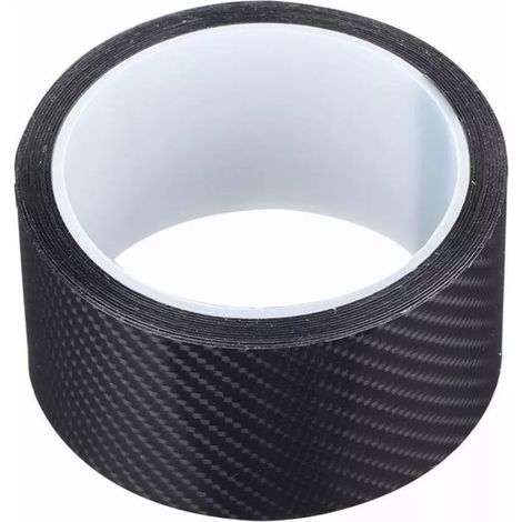 Seuil de porte anti-rayures en acrylique style fibre carbone, film protection universel pour voiture (1/5)