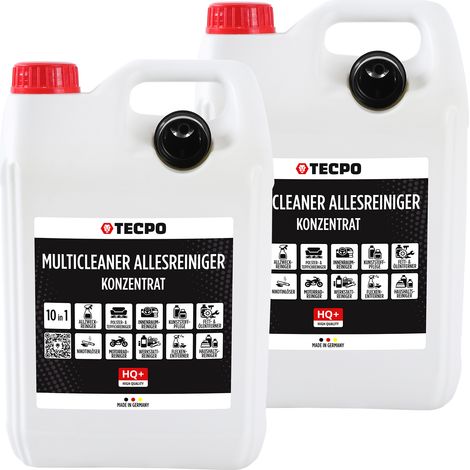 TECPO Multireiniger Allzweckreiniger Konzentrat 10 Liter Reiniger Universalreiniger Multi Cleaner hochwirksame Schmutzlösekraft gegen hartnäckige Verschmutzungen streifenfrei für alle Oberflächen