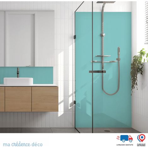 Panneau de douche : Vert pastel clair - Alu composite - 90 - 245 (1/3)