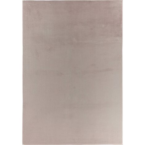 Tapis gris uni doux antidérapant lavable en machine - 160 x 230 cm (1/5)
