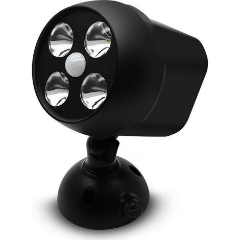 1 Projecteur LED sans fil, Détecteur de mouvement PIR, Étanche IP65, 8W 500lm, Jardin Escalier Terrasse (1/5)