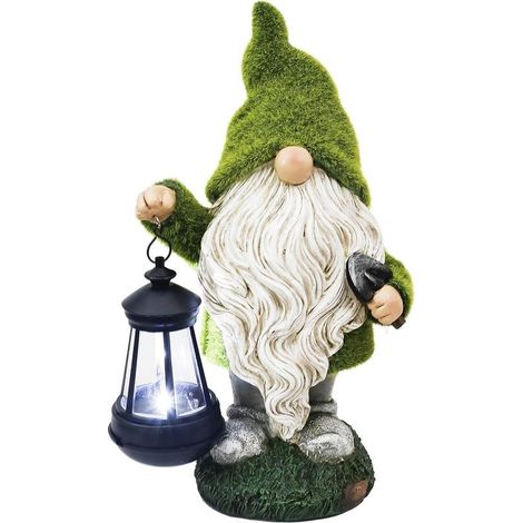 33cm Drôle Nain Statue de Jardin Extérieur Ornements, Étanche Résine Figurine Nain de Jardin pour Cour Extérieure Décoration (1/5)