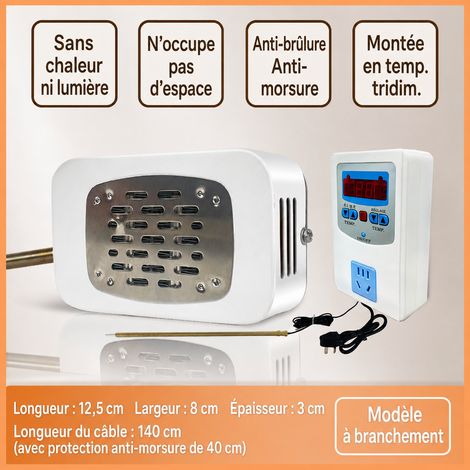 Chauffage soufflant pour oiseaux perroquets modèle à brancher avec thermostat anti-morsure 3 kg – Livraison gratuite