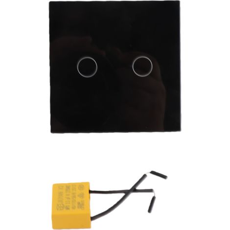 Ortviai Interrupteur intelligent WiFi tactile et vocal pour maison connectée, 1 voie noir, 2,4 GHz + RF433, 10 A (1/5)