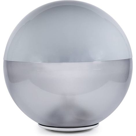 Bola Farola Anticontaminación 45cm Gris-Traslúcido + base blanca E-27 (1/5)