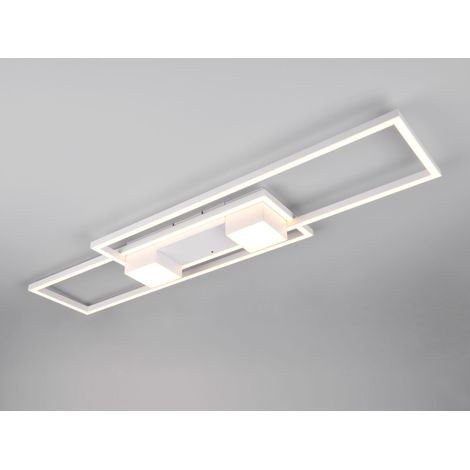 LED Deckenleuchte ALBANY Weiß mit Fernbedienung dimmbar, Breite 100cm