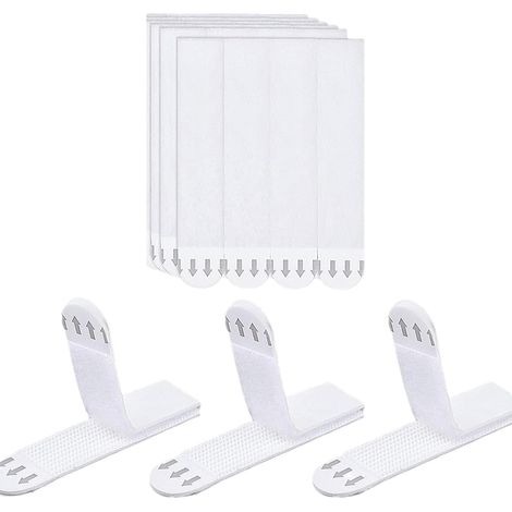 Lot de 12 paires Bandes adhésives robustes pour cadres et affiches, montage mural sans dommages, amovible pour maison bureau galerie (1/5)