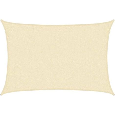 Voile d'ombrage, 160 g/m², beige, 2 x 2,5 m, polyéthylène haute densité. (1/5)