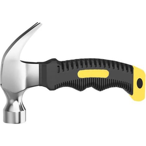 Klauenhammer Hammer Ergonomischer Griff Schwarz Heimwerkerbedarf Mini Hammer zum Nageln von Wänden komfortabler Hammer kurzer Hammer mit rutschfe (1/5)