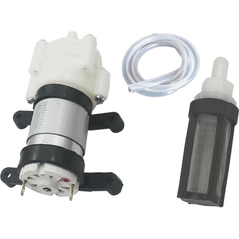 1 Pompe à eau 385,DC 12V,Débit 2L/Min,Filtre inclus,Aquarium et distributeur (1/5)