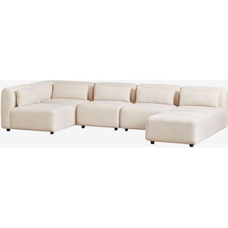 Divano componibile angolare in 5 pezzi con pouf Fogler SKLUM            