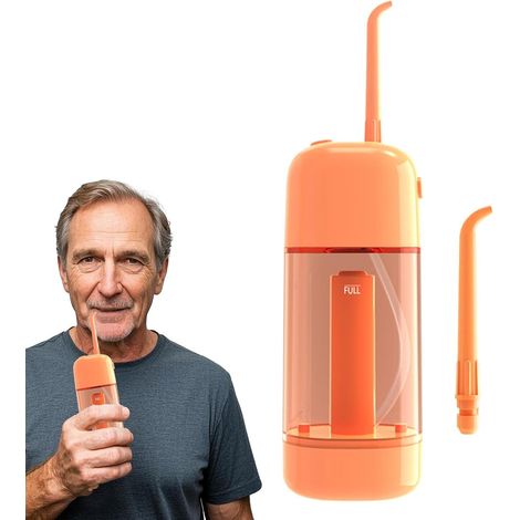 Irrigateur buccal à eau - Outil d'irrigation orale, nettoyeur électrique étanche authentique 14x5,5cm, soin des dents et gencives, 90ml, dispositif d'hygiène buccale à domicile (1/5)