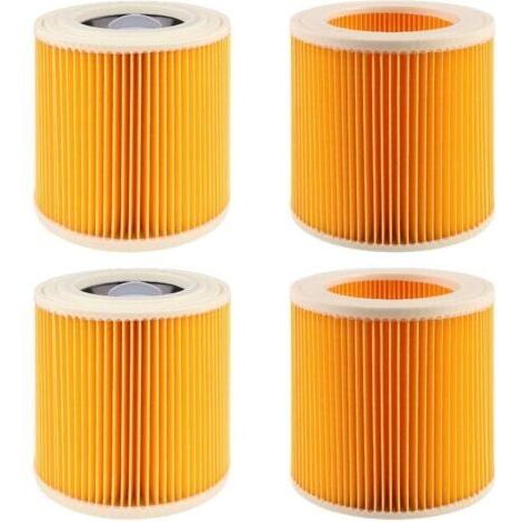 DTEKGAZ - 4er-Pack Staubsaugerfilter für Kärcher Serien WD2, WD3, WD3P, NT18, MV2 und MV3, Ersatzfilter für Kärcher Nass- und Trockensauger (1/4)