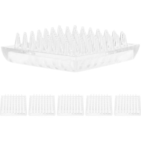 6 patins pour meubles, transparent, antidérapant, pour canapé (1/5)