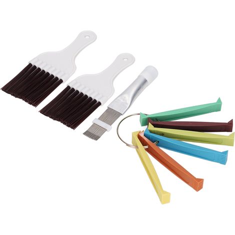 Peigne de nettoyage pour ailettes de climatiseur, brosse et redresseur pour radiateur condenseur (1/5)