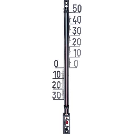 Schwarzes Außenthermometer 27 cm