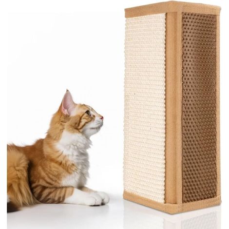 Tapis griffoir pour chat, tapis griffoir en sisal, griffoir mural pour chat, tapis griffoir pour chat pour canapé, meubles, protection contre les rayures de porte et coin de massage pour chat, 41 x 23 (1/4)