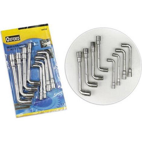 Trade Shop - Chiavi A Pipa Kit 8 Pezzi Utensili A L Di Diverse Misure In Acciaio Fai Da Te -