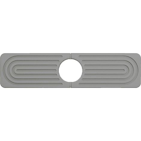 Tapis de Robinet en Pierre, U Forme Tapis de Séchage Rapide en Diatomite pour Salle de Bain, Protecteur évier pour l’évier de Cuisine Garde éclaboussures, Absorbant l’Eau, 60×10cm, Gris (1/5)