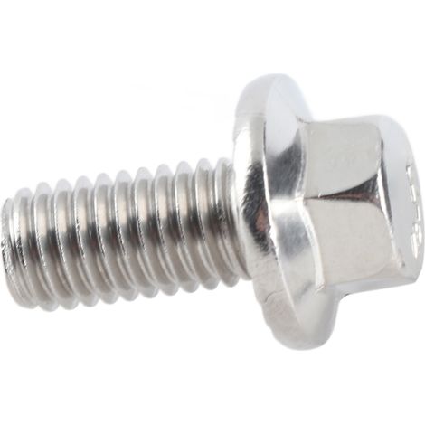 Paquete de 10 tornillos de cabeza hexagonal con brida de acero inoxidable SS304 M8 Arandela integrada Antivibración Para montaje mecánico y estructural