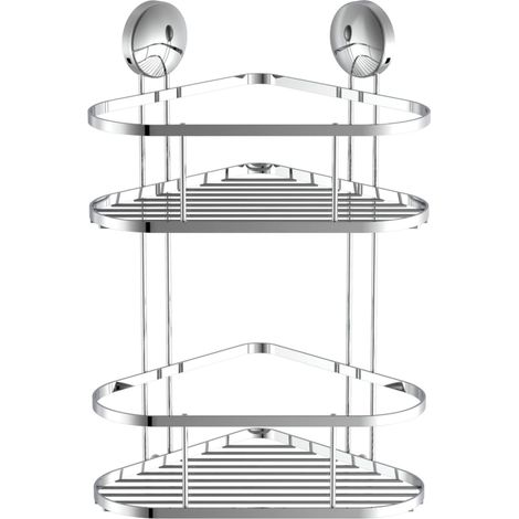 Étagère d'angle de douche Chrome 22x18x35 cm EISL (1/4)