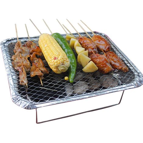 Grill Jetable Barbecue Charbon Mini Portable pour Pique-nique sans Fumée (1/5)