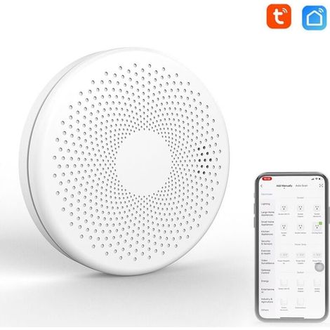 Wifi 2-in-1 Smart Carbon Monoxide Smoke Detector with Gas Sound and Strobe Light Alarm Function (1/5)