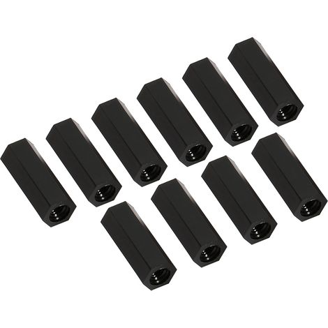 Vis nylon M2 M3 M4 - 100 pièces entretoises hexagonales mâle-femelle, vis à tête ronde et écrous en plastique (1/5)