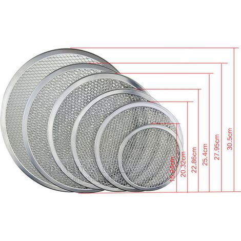 3X Four À Pizza Rond Professionnel Plaque de Cuisson Filet Antiadhésif pour Grille de Barbecue (14 Pouces)