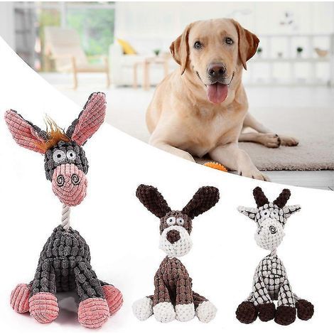 Âne indestructible et robuste, jouet couineur pour chien, idéal pour les mâcheurs agressifs. Peluche pour chien. (1/4)
