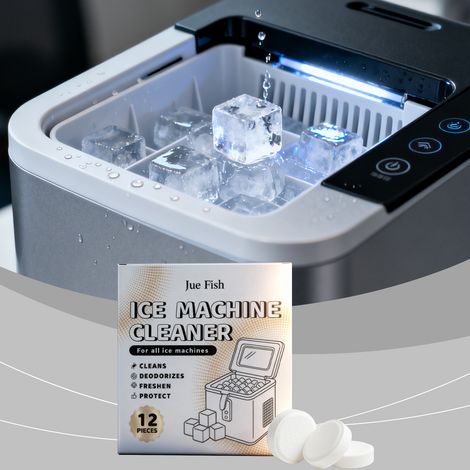 Pastilles détartrantes et nettoyantes pour machines à glaçons, pastilles détartrantes douces pour la maison, éliminant les odeurs et les taches – 12 unités (1/5)